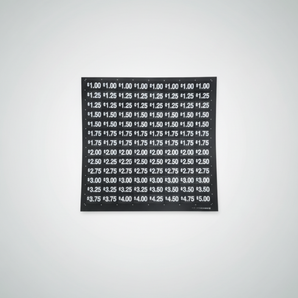 Full Sheet Price Stickers