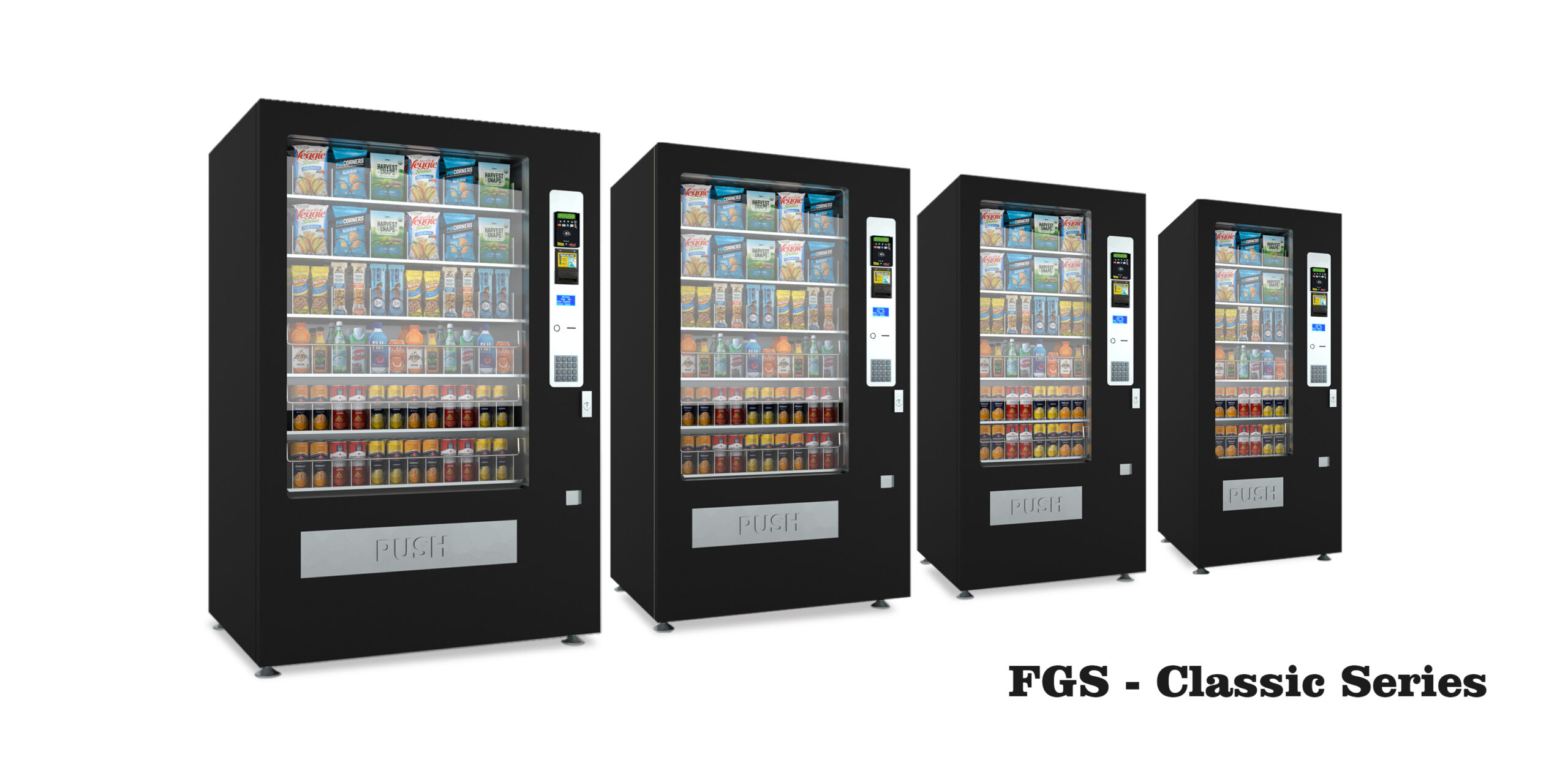 Feel Good Snacks Black FGS vending machine